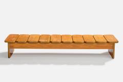 Geraldo de Barros Bench with Wood and Metal Brazil 1970s - 4766484