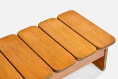 Geraldo de Barros Bench with Wood and Metal Brazil 1970s - 4766495