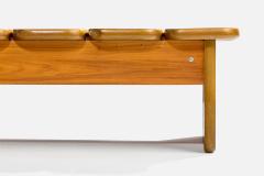 Geraldo de Barros Bench with Wood and Metal Brazil 1970s - 4766497