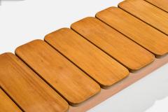 Geraldo de Barros Bench with Wood and Metal Brazil 1970s - 4766499