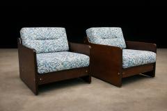 Geraldo de Barros Pair of Armchairs in Hardwood Upholstered Fabric by Geraldo de Barros Lot 73 - 4624684