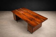 Geraldo de Barros Six Drawer Rosewood Iron Desk by Geraldo de Barros 1950s Lot 460A - 4624897