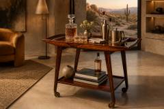 Geraldo de Barros for Unilabor Rosewood Bar Cart Brazil 1960s - 4801782