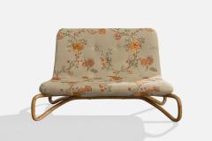 Gervasoni Udine Settee with Fabric Bamboo and Rattan Italy 1960s - 4766543