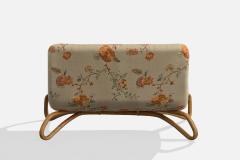 Gervasoni Udine Settee with Fabric Bamboo and Rattan Italy 1960s - 4766545