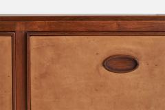 Gianfranco Frattini Unique Sideboard with Rosewood and Leather Italy 1950s - 4766556