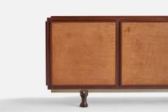 Gianfranco Frattini Unique Sideboard with Rosewood and Leather Italy 1950s - 4766557