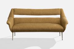 Gigi Radice Sofa with Fabric and Brass Italy 1950s - 4766581