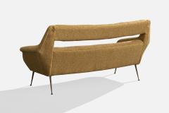 Gigi Radice Sofa with Fabric and Brass Italy 1950s - 4766582