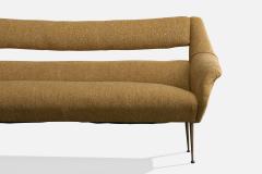 Gigi Radice Sofa with Fabric and Brass Italy 1950s - 4766584