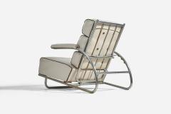 Gilbert Rodhe Lounge Chair with Chrome and Vinyl USA 1940s - 4766588