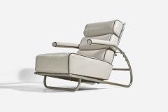 Gilbert Rodhe Lounge Chair with Chrome and Vinyl USA 1940s - 4766589