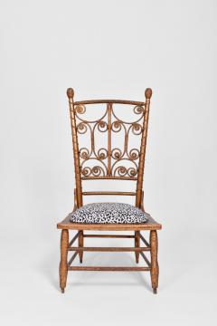 Gilded rattan chair 19th c  - 4562329