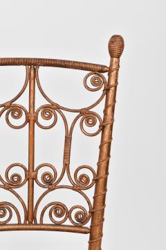 Gilded rattan chair 19th c  - 4562331