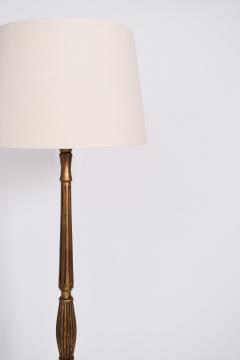 Gilded turned wood floor lamp 1930s  - 4539539