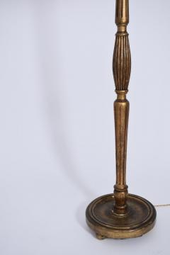 Gilded turned wood floor lamp 1930s  - 4539540