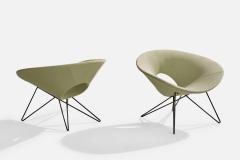 Giovanni Ferrabini Giovanni Ferrabini Attribution Lounge Chairs with Iron and Fabric Italy 1950s - 4775880