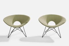 Giovanni Ferrabini Giovanni Ferrabini Attribution Lounge Chairs with Iron and Fabric Italy 1950s - 4775881