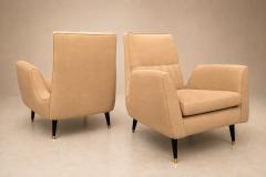 Giuseppe Scapinelli Armchairs in Hardwood Suede Brazil 1950s - 4801743