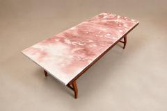 Giuseppe Scapinelli Caviuna Ros Portuguese Marble Coffee Table Brazil 1950s - 4801906