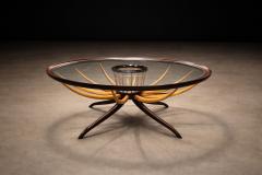 Giuseppe Scapinelli Coffee Table with Flower Vase in Two Woods Giuseppe Scapinelli Lot 729A - 4624866