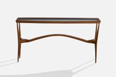 Giuseppe Scapinelli Console Table with Wood and Glass Brazil 1950s - 4766782