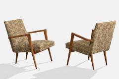 Giuseppe Scapinelli Lounge Chairs with Wood and Fabric Brazil 1950s - 4766757