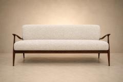 Giuseppe Scapinelli Rosewood Ivory Boucl Sofa by Giuseppe Scapinelli Brazil 1950s - 4802193