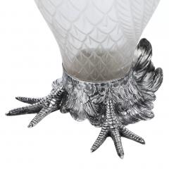 Glass And Silver Rooster Form Jug Hanau J D Schleissner Sohne  - 4781893