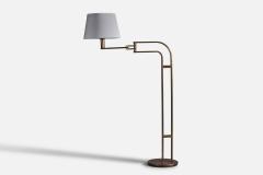 Goffredo Reggiani Adjustable Floor Lamp with Brass and Fabric Italy 1970s - 4766803