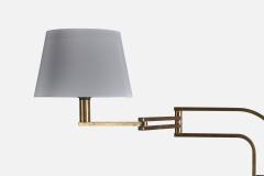 Goffredo Reggiani Adjustable Floor Lamp with Brass and Fabric Italy 1970s - 4766804
