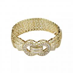 Gold Diamond Belt Bracelet 21st Century - 4779978