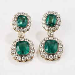 Gold Emerald And Diamond Parure In The Late Empire Style - 4780024