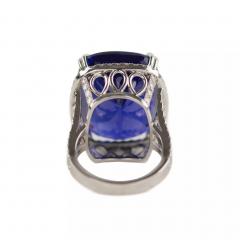 Gold Ring With Tanzanite And Diamonds 21st Century - 4779980