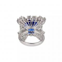 Gold Ring With Tanzanite And Diamonds 21st Century - 4779992