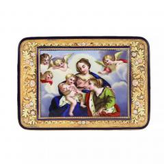 Gold Snuffbox With Miniature Sainte Anne Trinitaire  - 4781898