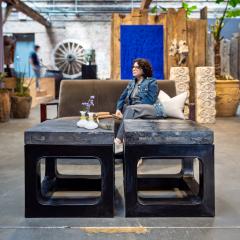 Golden Brick Side Table - 4180389