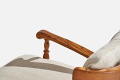Goperts Lounge Chairs with Pine and Fabric Sweden 1950s - 4767076