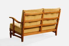 Goperts Mobler Sofa with Pine and Velvet Sweden 1940s - 4767105