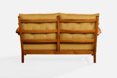 Goperts Mobler Sofa with Pine and Velvet Sweden 1940s - 4767106