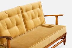 Goperts Mobler Sofa with Pine and Velvet Sweden 1940s - 4767108