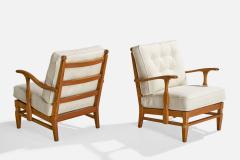 Goperts mobler Lounge Chairs with Pine and Fabric Sweden 1940s - 4767099