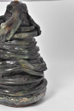 Green and black ceramic lamp Helder  - 4539959