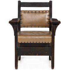 Gustav Stickley Arts Crafts Oak Arm Chair Model 360 Gustave Stickley - 4469690