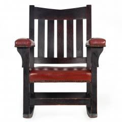 Gustav Stickley Arts Crafts Oak Rocking Chair no 311 1 2 Gustave Stickley ca 1900 1912 - 4469602