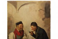 HEDWIG OEHRING Painting of Men Conversing by Hedwig Oehring German 1855 1907  - 4458265