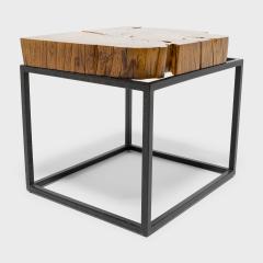 Hana Raw Timber Side Table - 4180259