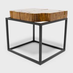 Hana Raw Timber Side Table - 4180261