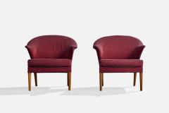 Hans Olsen Lounge Chairs with Fabric and Wood Denmark 1960s - 4767959