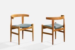 Hans Wegner Dining Room Chairs with Oak and Fabric Denmark 1960s - 4767976